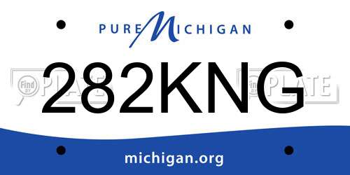 282KNG Michigan License Plate