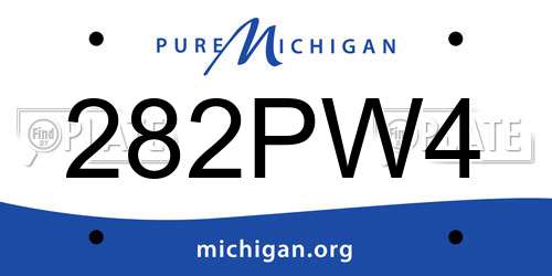 282PW4 Michigan License Plate