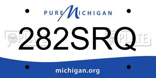 282SRQ Michigan License Plate