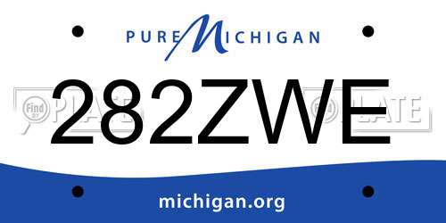 282ZWE Michigan License Plate