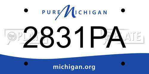 2831PA Michigan License Plate