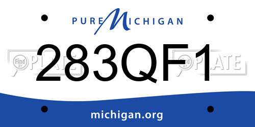 283QF1 Michigan License Plate