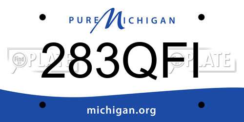 283QFI Michigan License Plate