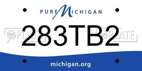 283TB2 Michigan License Plate