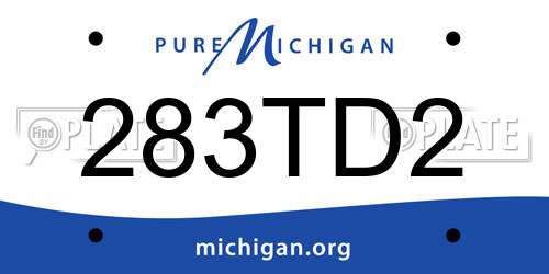 283TD2 Michigan License Plate