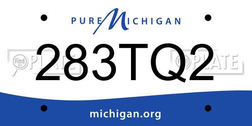 283TQ2 Michigan License Plate