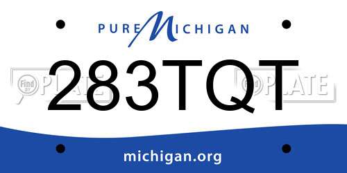 283TQT Michigan License Plate