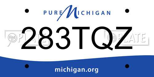 283TQZ Michigan License Plate