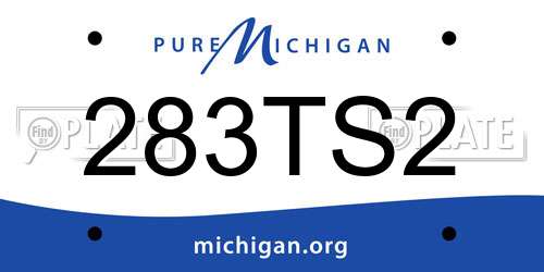 283TS2 Michigan License Plate