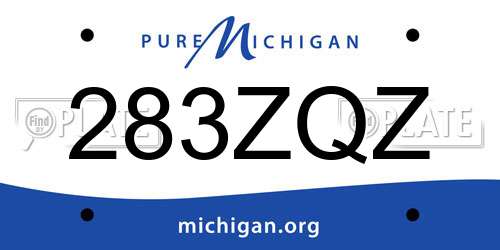 283ZQZ Michigan License Plate