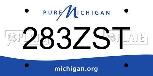283ZST Michigan License Plate