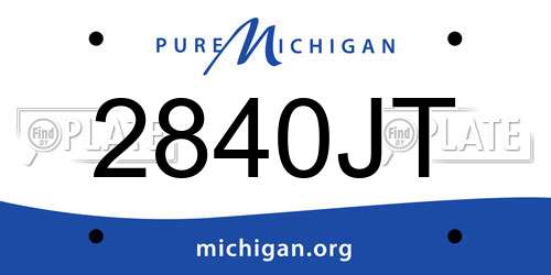 2840JT Michigan License Plate