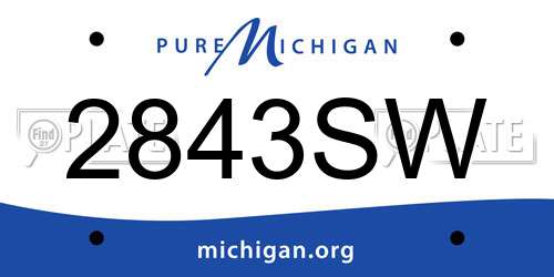 2843SW Michigan License Plate