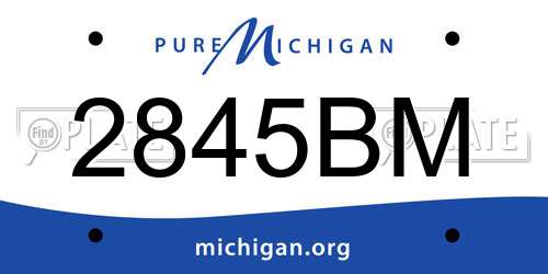 2845BM Michigan License Plate