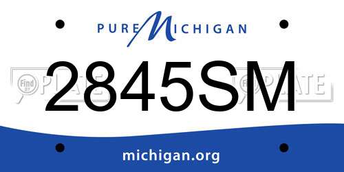 2845SM Michigan License Plate