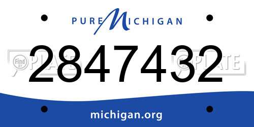 2847432 Michigan License Plate