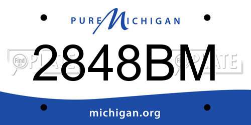 2848BM Michigan License Plate