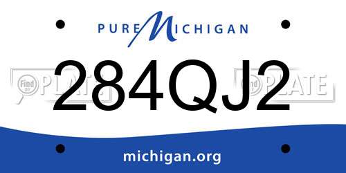 284QJ2 Michigan License Plate