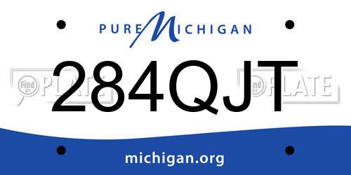 284QJT Michigan License Plate