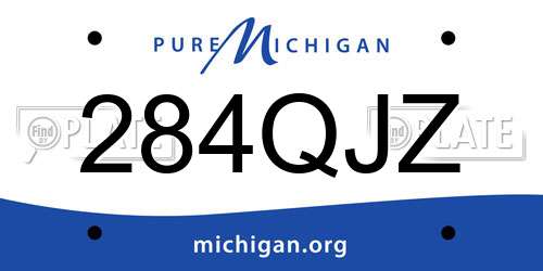 284QJZ Michigan License Plate
