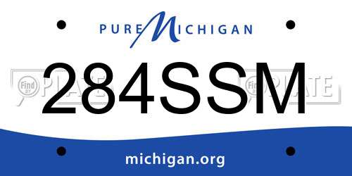 284SSM Michigan License Plate