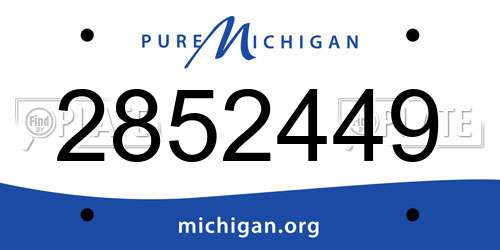2852449 Michigan License Plate