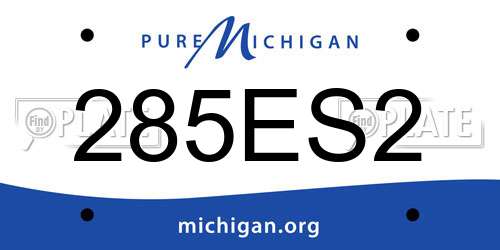 285ES2 Michigan License Plate