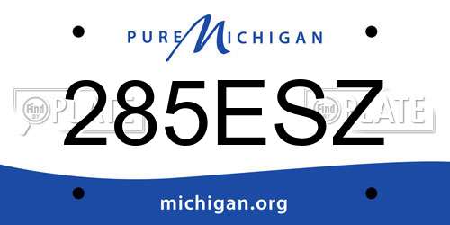 285ESZ Michigan License Plate