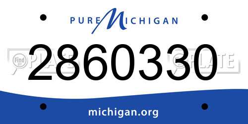 2860330 Michigan License Plate