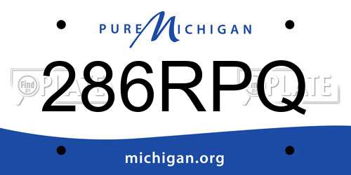 286RPQ Michigan License Plate