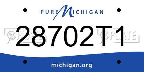 28702T1 Michigan License Plate