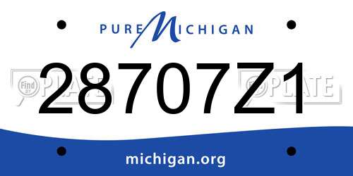 28707Z1 Michigan License Plate
