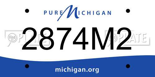 2874M2 Michigan License Plate