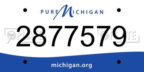 2877579 Michigan License Plate