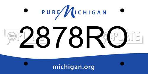 2878RO Michigan License Plate