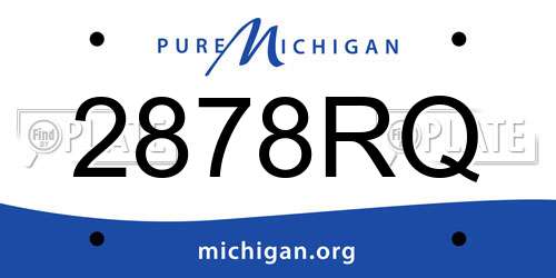 2878RQ Michigan License Plate