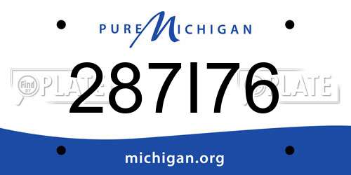 287I76 Michigan License Plate