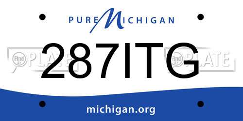 287ITG Michigan License Plate