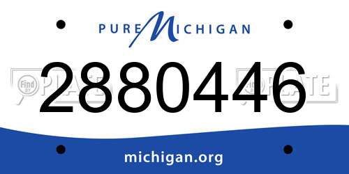 2880446 Michigan License Plate