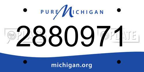 2880971 Michigan License Plate