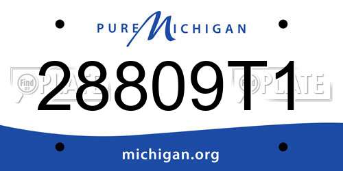 28809T1 Michigan License Plate