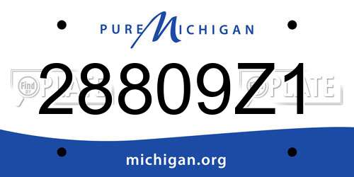 28809Z1 Michigan License Plate
