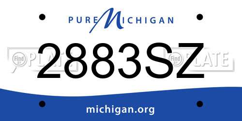 2883SZ Michigan License Plate