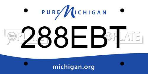 288EBT Michigan License Plate