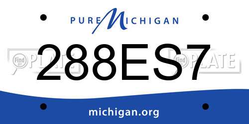 288ES7 Michigan License Plate