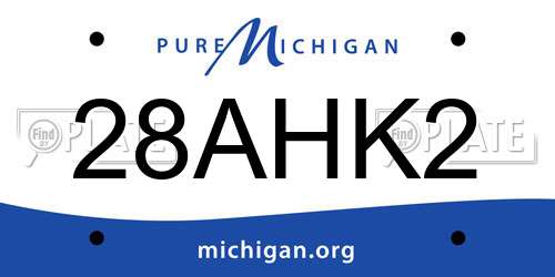 28AHK2 Michigan License Plate