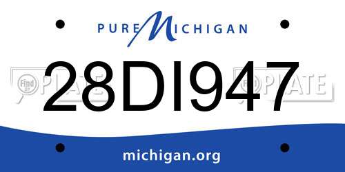 28DI947 Michigan License Plate