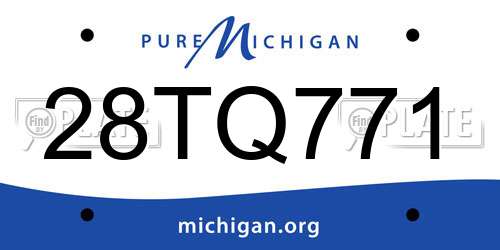 28TQ771 Michigan License Plate