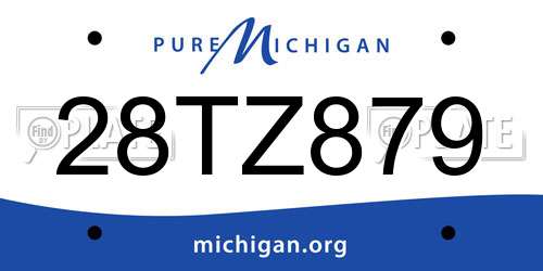 28TZ879 Michigan License Plate