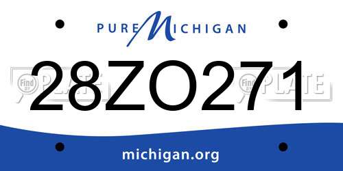 28ZO271 Michigan License Plate